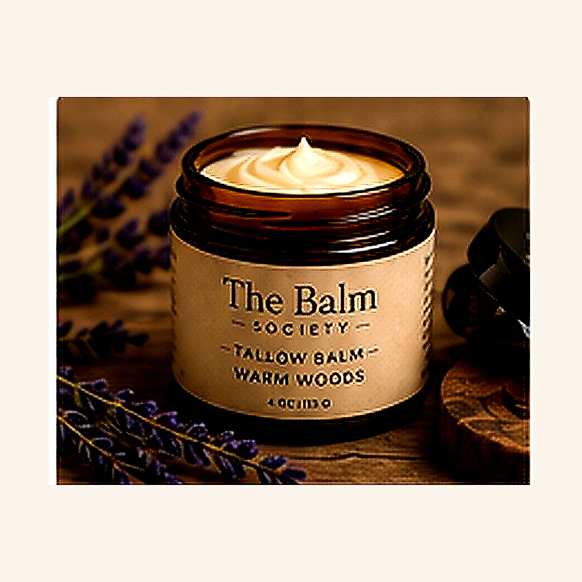 Warm Woods 4 oz tallow balm